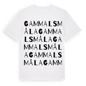 Gammalsmåla ordlek t-shirt – ekologisk bomull t-shirt från Pinshirt