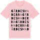 Pink Cotton t-shirt med Gärdesmaderna ordlek t-shirt