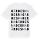White t-shirt med Gärdesmaderna ordlek t-shirt