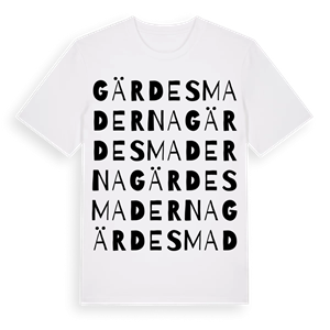Gärdesmaderna ordlek t-shirt – ekologisk bomull t-shirt från Pinshirt