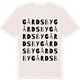 Vintage White t-shirt med Gårdsby ordlek t-shirt