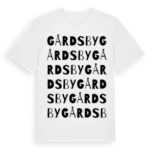 Gårdsby ordlek t-shirt – ekologisk bomull t-shirt från Pinshirt
