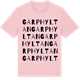 Pink Cotton t-shirt med Garphyltan ordlek t-shirt
