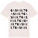 Vintage White t-shirt med Gashult ordlek t-shirt