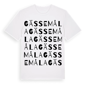 Gässemåla ordlek t-shirt – ekologisk bomull t-shirt från Pinshirt