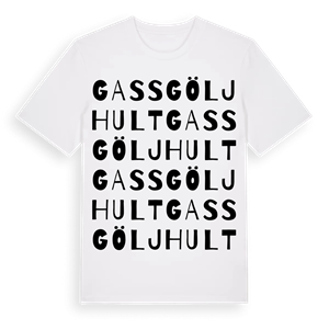 Gassgöljhult ordlek t-shirt – ekologisk bomull t-shirt från Pinshirt