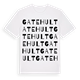 White t-shirt med Gatehult ordlek t-shirt