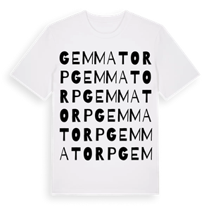 Gemmatorp ordlek t-shirt – ekologisk bomull t-shirt från Pinshirt