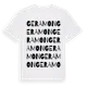 White t-shirt med Geramon ordlek t-shirt