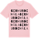 Pink Cotton t-shirt med Germundemåla ordlek t-shirt