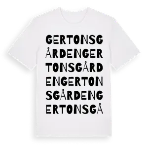 Gertonsgården ordlek t-shirt – ekologisk bomull t-shirt från Pinshirt