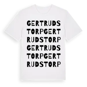 Gertrudstorp ordlek t-shirt – ekologisk bomull t-shirt från Pinshirt