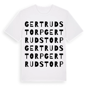 Gertrudstorp ordlek t-shirt – ekologisk bomull t-shirt från Pinshirt