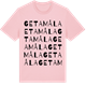 Pink Cotton t-shirt med Getamåla ordlek t-shirt