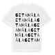 White t-shirt med Getamåla ordlek t-shirt