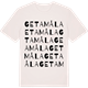 Vintage White t-shirt med Getamåla ordlek t-shirt