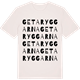 Vintage White t-shirt med Getaryggarna ordlek t-shirt