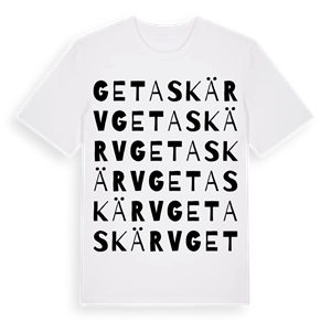 Getaskärv ordlek t-shirt – ekologisk bomull t-shirt från Pinshirt