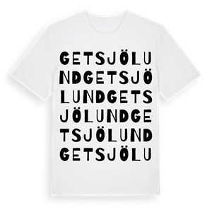 Getsjölund ordlek t-shirt – ekologisk bomull t-shirt från Pinshirt