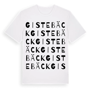 Gistebäck ordlek t-shirt – ekologisk bomull t-shirt från Pinshirt