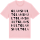 Pink Cotton t-shirt med Glamshult ordlek t-shirt