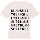 Vintage White t-shirt med Glamshult ordlek t-shirt