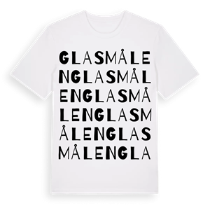 Glasmålen ordlek t-shirt – ekologisk bomull t-shirt från Pinshirt
