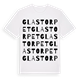 Glastorpet ordlek t-shirt