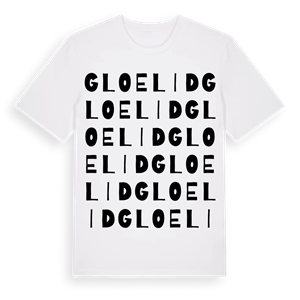 Gloelid ordlek t-shirt – ekologisk bomull t-shirt från Pinshirt