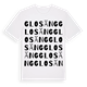 White t-shirt med Glosäng ordlek t-shirt
