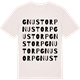 Vintage White t-shirt med Gnustorp ordlek t-shirt
