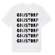 White t-shirt med Gnustorp ordlek t-shirt