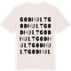 Vintage White t-shirt med Godhult ordlek t-shirt