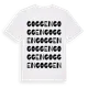 White t-shirt med Goggen ordlek t-shirt