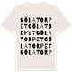 Vintage White t-shirt med Gölatorpet ordlek t-shirt