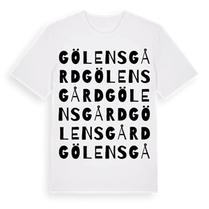 Gölensgård ordlek t-shirt – ekologisk bomull t-shirt från Pinshirt