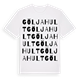 White t-shirt med Göljahult ordlek t-shirt