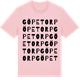 Pink Cotton t-shirt med Göpetorp ordlek t-shirt