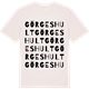 Vintage White t-shirt med Görgeshult ordlek t-shirt