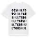White t-shirt med Göshult ordlek t-shirt