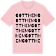 Pink Cotton t-shirt med Gotthem ordlek t-shirt