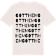 Vintage White t-shirt med Gotthem ordlek t-shirt