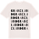 Vintage White t-shirt med Granelund ordlek t-shirt
