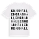 White t-shirt med Granhällen ordlek t-shirt