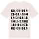 Vintage White t-shirt med Granholmen ordlek t-shirt
