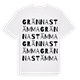 White t-shirt med Grännastämma ordlek t-shirt