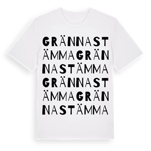 Grännastämma ordlek t-shirt – ekologisk bomull t-shirt från Pinshirt
