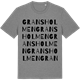 Mid Heather Gray t-shirt med Gransholmen ordlek t-shirt