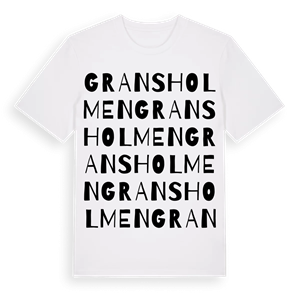 Gransholmen ordlek t-shirt – ekologisk bomull t-shirt från Pinshirt