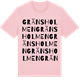 Pink Cotton t-shirt med Gränsholmen ordlek t-shirt